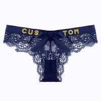 Lace Transparent Bow Triangle Pants
