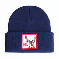 Winter Animal Embroidered Knitted Wool Hat