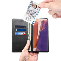 Calfskin Simple Mobile Phone Holster With Adsorption Stand