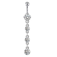 Amazon's New Product Exquisite Zircon Belly Button Ring Stainless Steel
