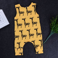 Giraffe Print Sleeveless Jumpsuit