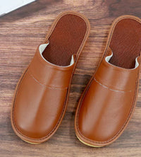 Home furnishing indoor leather Baotou slippers