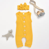 Featured button baby climbing suit