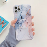 Compatible with Apple , Colorful Frosted Marble Mobile Phone Case