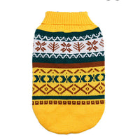 Pet Sweater Leaf Pattern Lapel Sweater