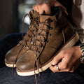 Men's Retro Mountaineering High-top Boots Calf Leather Shoes