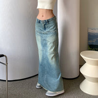 Women's Fashion Denim Skirt Slimming Sheath
