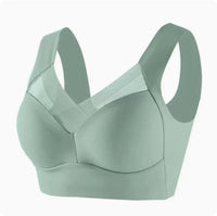 Plus Size Underwear Wireless Beauty Back Underwear Thin Push-up Adjustable Seamless Ice Silk Fixed Cup Bra Cross-border