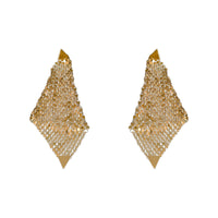 Silver Needle Triangle Sequins Irregular Earrings