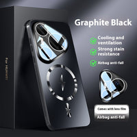 Simple Solid Color Magnetic Belt Lens Protector Phone Case