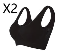 Breathable Bra Large Size No Steel Ring Hollowed Out Mesh