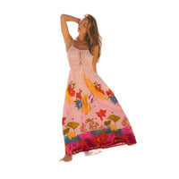 Elegant Resort-Style Linen Lace-Up Dress