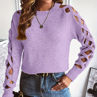 Women's Hollow Sweater Sweater Top Thin Spring Autumn Underwear Bottoming Shirt