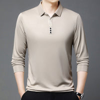 Summer Lapels Short-sleeved T-shirt Men's Skin-friendly Breathable Casual Top