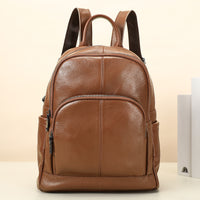 Elegant And Casual Leather Womens Backpack