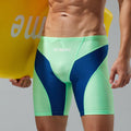 New Fashion Men's Low Waist Long Boxer Swimming Trunks