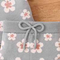 Children's Flower Embroidery Ruffled Short Sleeves Shorts Suit