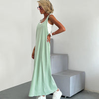 Vest And Nightgown Set Loose-fitting Long Dress Knitted