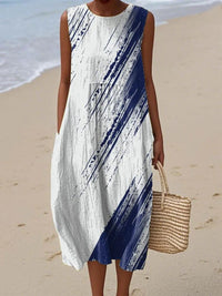Sleeveless Casual Printed Elegant Dress