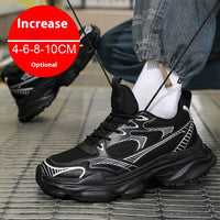Casual Breathable Clunky Sneakers Platform Height Increasing Shoes