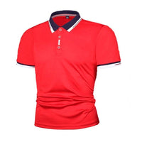 Summer New Men's Stitching T-shirt In Contrast Color Men's Youth Sports Fashion Short-sleeved Polo Shirt