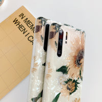 Shell pattern sunflower phone case