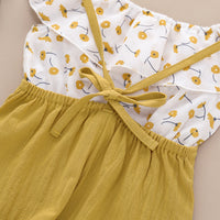 Girls' floral camisole suit