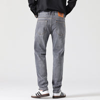 Classic Light Luxury Fit Slimming Retro Jeans Gray