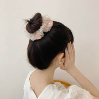 Flower Tie Hair Ring Organza Head Rope Girls' Hair Accessories