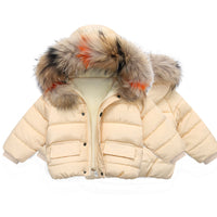 Children's down cotton padded plus velvet