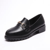 British leather platform casual shoes