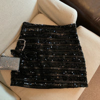 New Womens Chic Sequin Bodycon Skirt