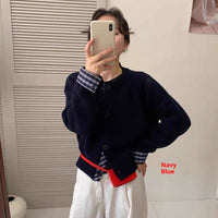Autumn And Winter Korean Style High-grade Knitted Cardigan Coat For Women