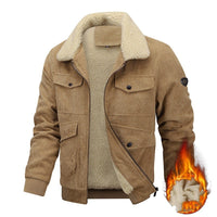 Men's Youth Lapel Jacket Fleece-lined