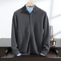 Men's Zippered Fashion Round Neck Sweater
