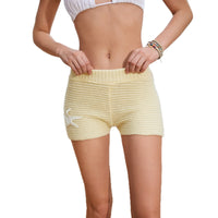 Sexy Knitted Lace-up Beach Cover-up Bikini Swimsuit Beach Shorts