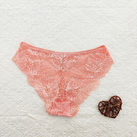 Lace-trimmed Low-rise Thong With Bow And Cutout Design For Women