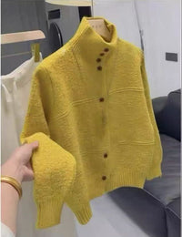New Autumn Winter Merino Wool Knitted Sweater Coat