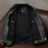 Lapel Short Leather Pattern Leather Jacket With Cotton Plus Size