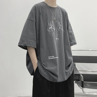 Mens Trendy Loose-fitting Short-sleeve T-shirt