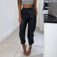 PU sexy leather pants