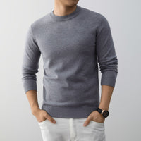 Mens Stylish And Minimalist Crew-neck Knit Sweater