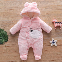 Cartoon Bear Velvet Romper Thickened Jumpsuit Romper Korean Trend Version