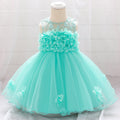 European And American Summer Children's Tube Top Flower Mesh Wedding Dress Pettiskirt
