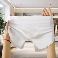 Men's Summer Panties Ice Silk Seamless One-piece 3D Arrow Boxer Inner Shorts