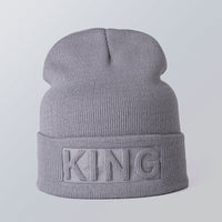 Solid color embossed knitted hat