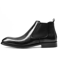Martin Boots Men's High Top Shoes British Square Head Carved Boots