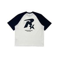 Men's Cotton Short-sleeved R-star Printed Contrast Color Raglan Sleeve T-shirt