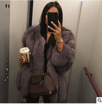 Cardigan long sleeve plush ladies jacket