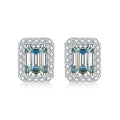 Women's Moissanite Emerald Cut Earrings